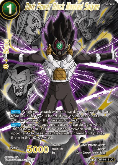 Dark Power Black Masked Saiyan (Alternate Art) (BT5-112) [Special Anniversary Set 2021] - PokeCharles PokeStore
