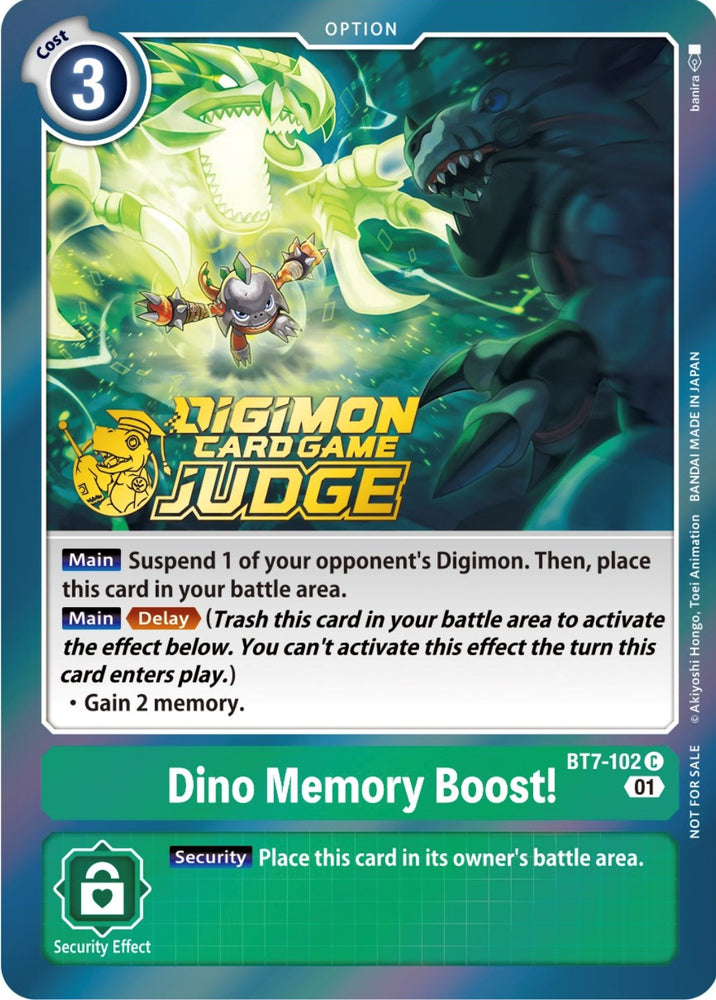 Dino Memory Boost! [BT7-102] (Judge Pack 3) [Next Adventure Promos] - PokeCharles PokeStore