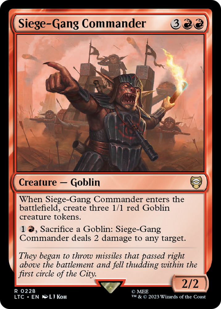 Siege-Gang Commander [The Lord of the Rings: Tales of Middle-Earth Commander] - PokeCharles PokeStore