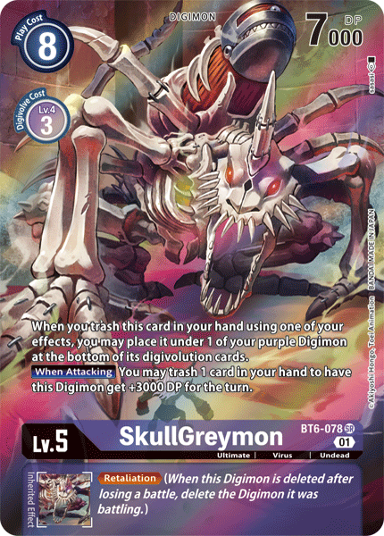 SkullGreymon [BT6-078] (Alternate Art) [Double Diamond] - PokeCharles PokeStore