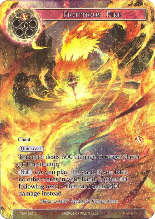 Fictitious Fire (Full Art) (TSW-037) [The Time Spinning Witch] - PokeCharles PokeStore