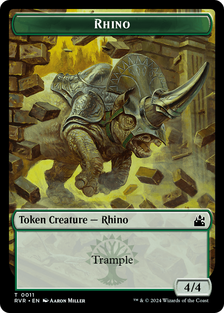 Goblin (0008) // Rhino Double-Sided Token [Ravnica Remastered Tokens] - PokeCharles PokeStore