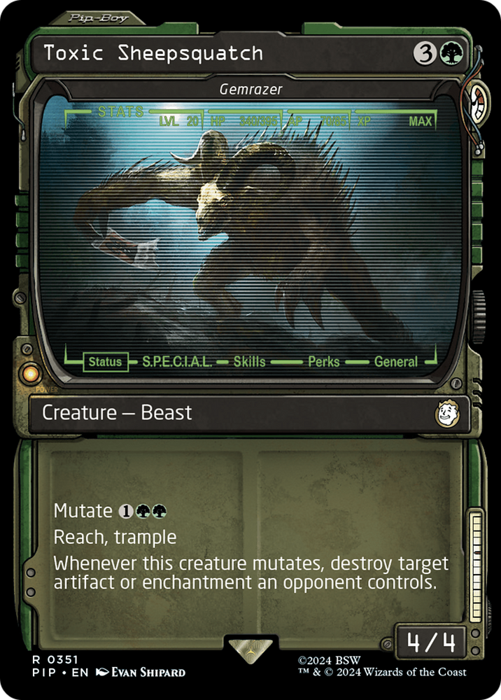 Toxic Sheepsquatch - Gemrazer (Showcase) [Fallout] - PokeCharles PokeStore