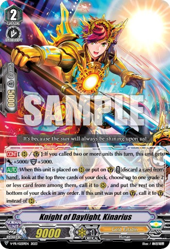 Knight of Daylight, Kinarius (V-PR/0259EN 2023) [V Promo Cards] - PokeCharles PokeStore