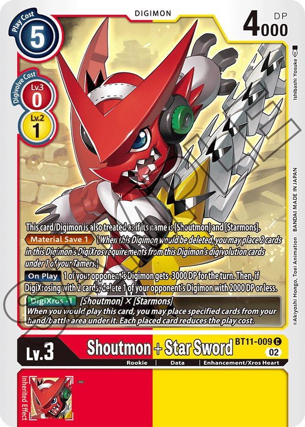 Shoutmon + Star Sword [BT11-009] [Dimensional Phase] - PokeCharles PokeStore