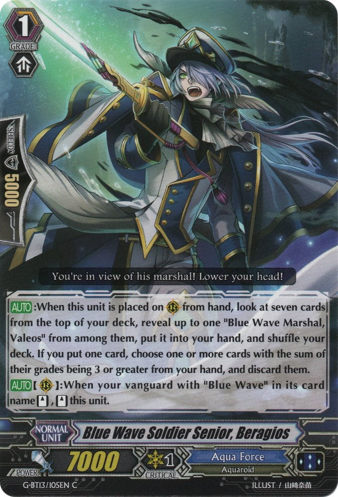 Blue Wave Soldier Senior, Beragios (G-BT13/105EN) [Ultimate Stride] - PokeCharles PokeStore