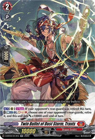 Twin Bullet of Dust Storm, Travis (D-BT04/017EN) [Awakening of Chakrabarthi] - PokeCharles PokeStore
