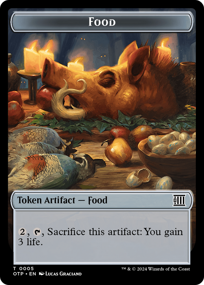 Mercenary // Food (0005) Double-Sided Token [Outlaws of Thunder Junction Tokens] - PokeCharles PokeStore