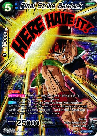 Final Strike Bardock (SPR) (TB3-019) [Clash of Fates] - PokeCharles PokeStore