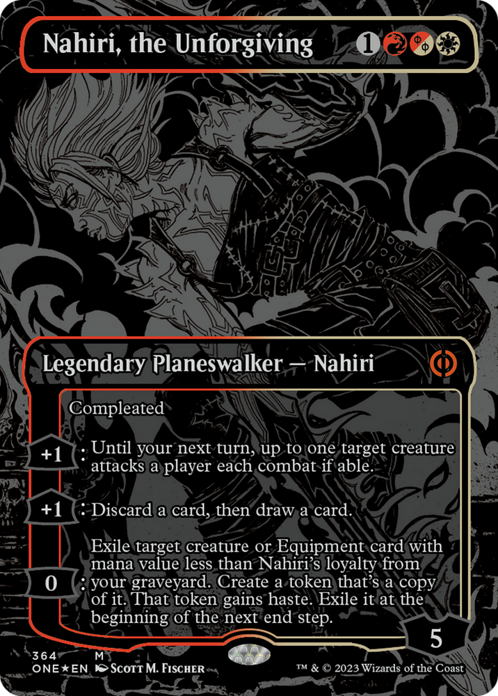 Nahiri, the Unforgiving (Oil Slick Raised Foil) [Phyrexia: All Will Be One] - PokeCharles PokeStore