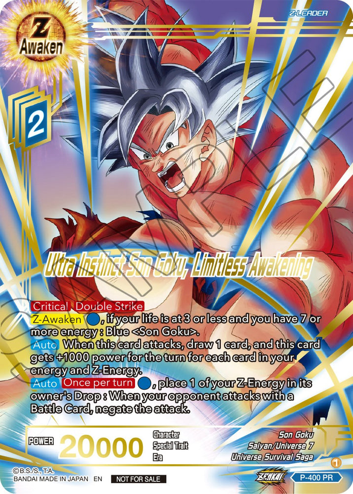 Ultra Instinct Son Goku, Limitless Awakening (Gold-Stamped) (P-400) [Promotion Cards] - PokeCharles PokeStore