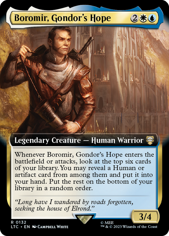 Boromir, Gondor's Hope (Extended Art) [The Lord of the Rings: Tales of Middle-Earth Commander] - PokeCharles PokeStore