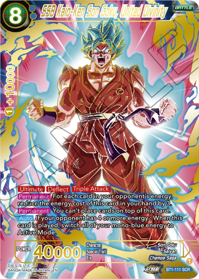 SSB Kaio-Ken Son Goku, United Divinity (BT1-111) [Dawn of the Z-Legends] - PokeCharles PokeStore