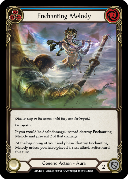 Enchanting Melody (Blue) [ARC169-R] (Arcane Rising)  1st Edition Rainbow Foil - PokeCharles PokeStore