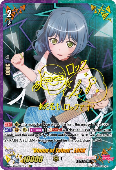 "Bloom of Talent", LOCK (V-TB01/SSR27EN) [BanG Dream! FILM LIVE] - PokeCharles PokeStore