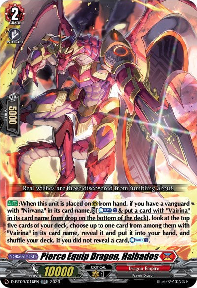 Pierce Equip Dragon, Halbados (D-BT09/018EN) [Dragontree Invasion] - PokeCharles PokeStore