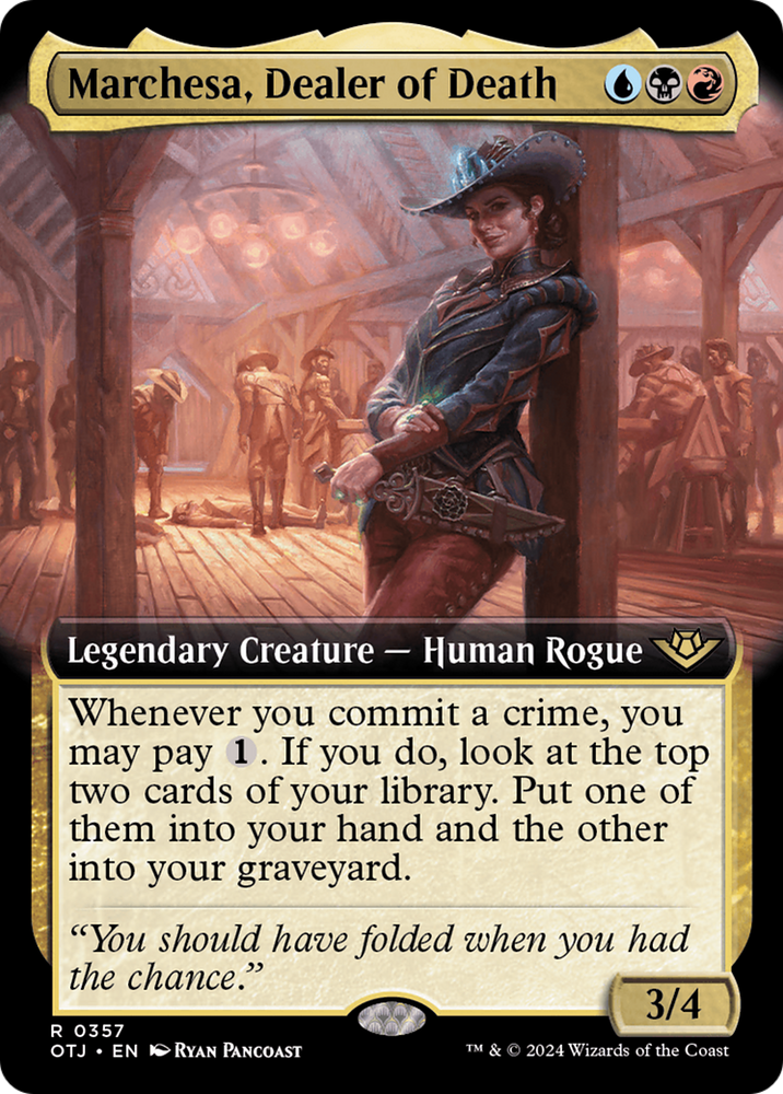 Marchesa, Dealer of Death (Extended Art) [Outlaws of Thunder Junction] - PokeCharles PokeStore