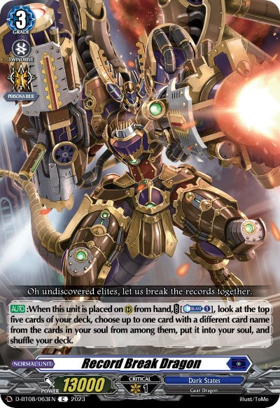 Record Break Dragon (D-BT08/063EN) [Minerva Rising] - PokeCharles PokeStore