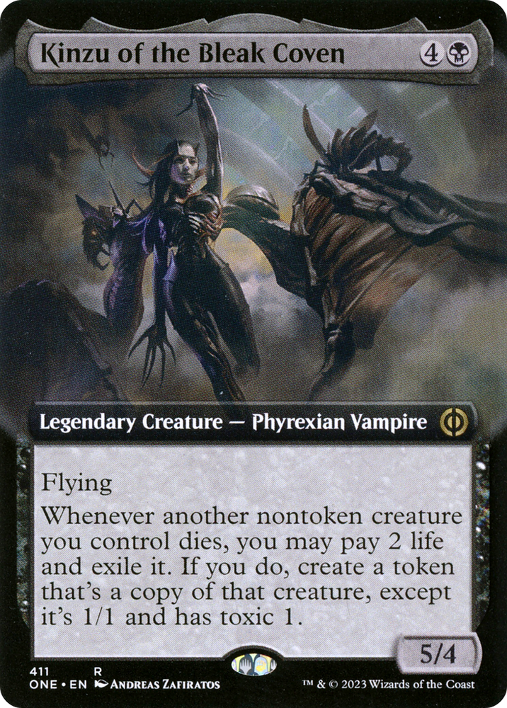 Kinzu of the Bleak Coven (Extended Art) [Phyrexia: All Will Be One] - PokeCharles PokeStore