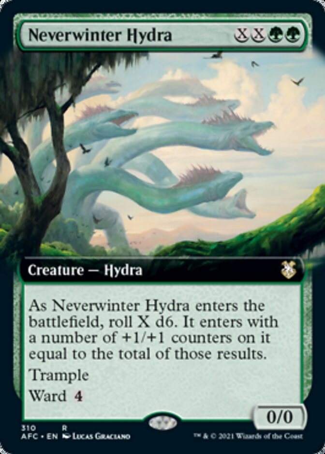Neverwinter Hydra (Extended Art) [Dungeons & Dragons: Adventures in the Forgotten Realms Commander] - PokeCharles PokeStore