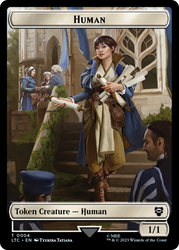 Human // Treasure Double-Sided Token [The Lord of the Rings: Tales of Middle-Earth Commander Tokens] - PokeCharles PokeStore