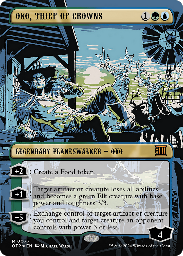 Oko, Thief of Crowns (Textured Foil) [Outlaws of Thunder Junction: Breaking News] - PokeCharles PokeStore