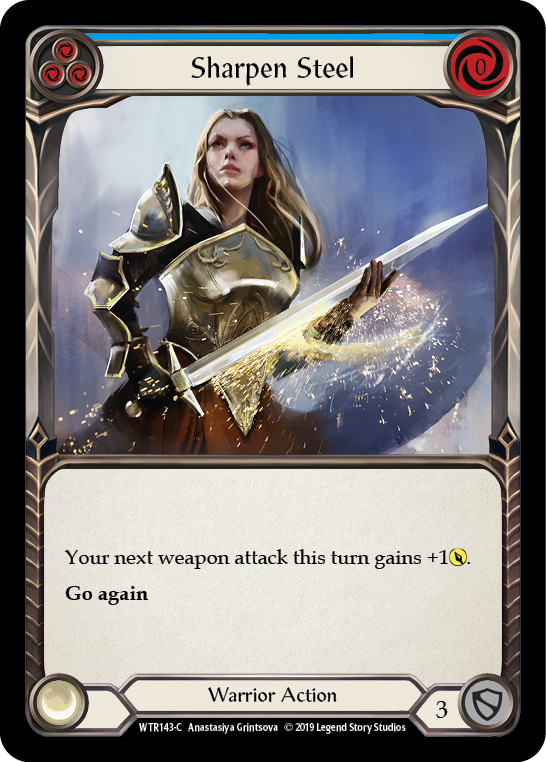 Sharpen Steel (Blue) [WTR143-C] (Welcome to Rathe)  Alpha Print Normal - PokeCharles PokeStore