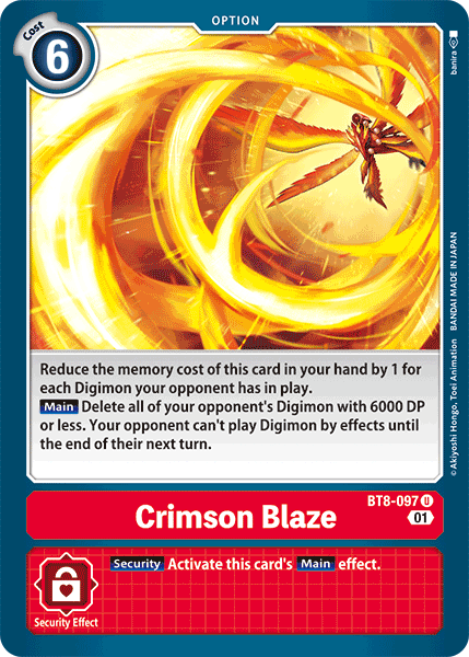 Crimson Blaze [BT8-097] [New Awakening] - PokeCharles PokeStore