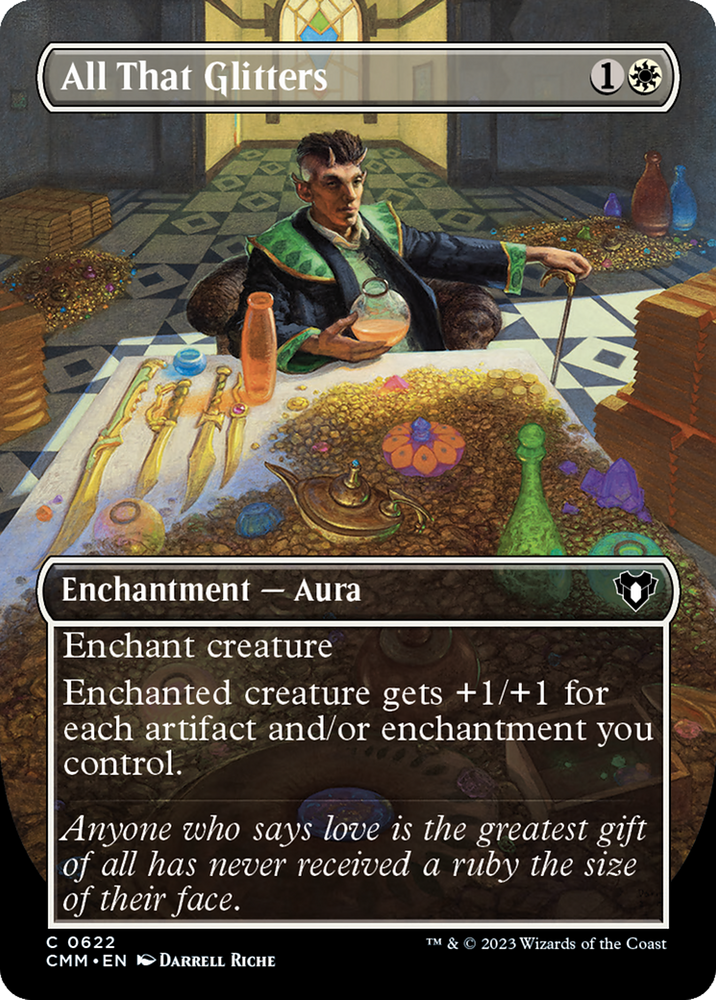 All That Glitters (Borderless Alternate Art) [Commander Masters] - PokeCharles PokeStore