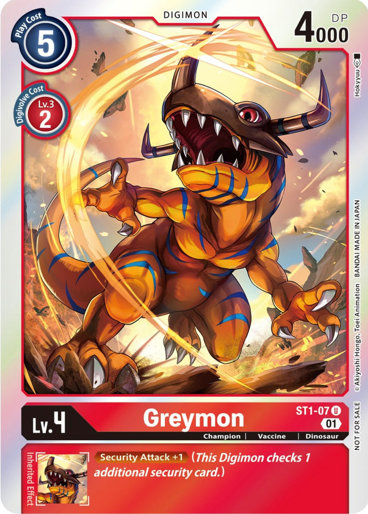 Greymon [ST1-07] (ST-11 Special Entry Pack) [Starter Deck: Gaia Red Promos] - PokeCharles PokeStore