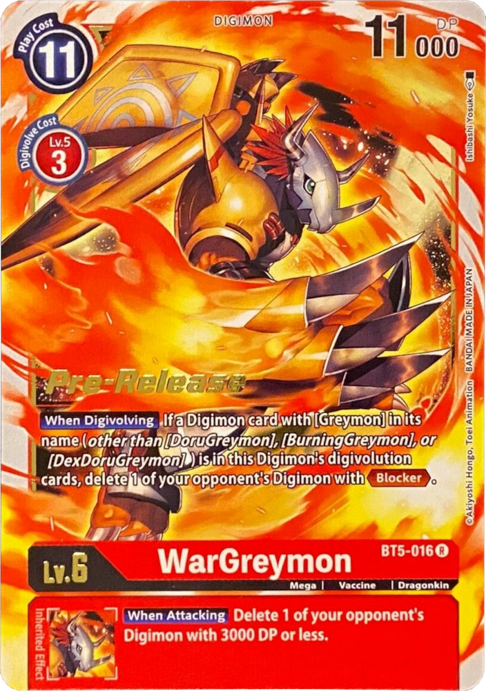 WarGreymon [BT5-016] [Battle of Omni Pre-Release Promos] - PokeCharles PokeStore