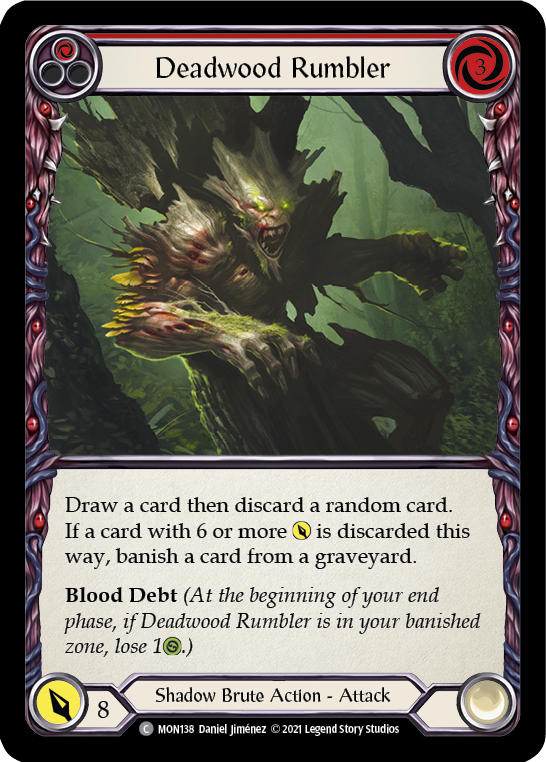 Deadwood Rumbler (Red) [MON138] (Monarch)  1st Edition Normal - PokeCharles PokeStore