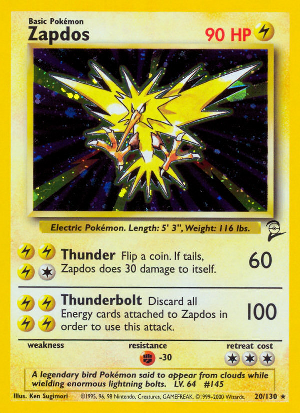 Zapdos (20/130) [Base Set 2] - PokeCharles PokeStore