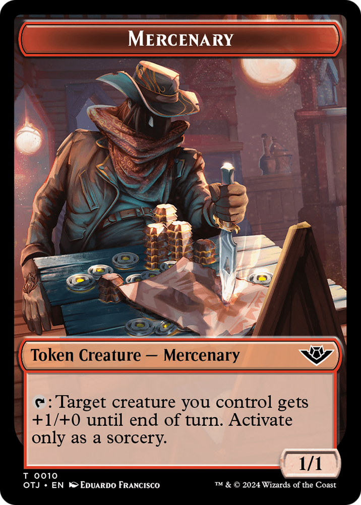 Mercenary Token [Outlaws of Thunder Junction Tokens] - PokeCharles PokeStore