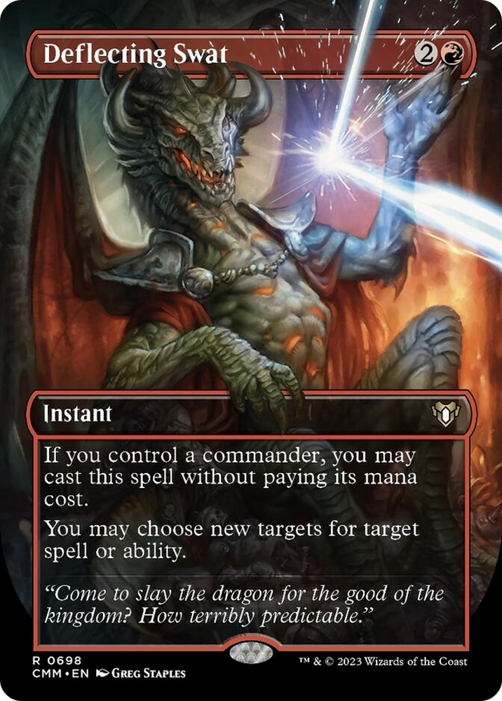 Deflecting Swat (Borderless Alternate Art) [Commander Masters] - PokeCharles PokeStore