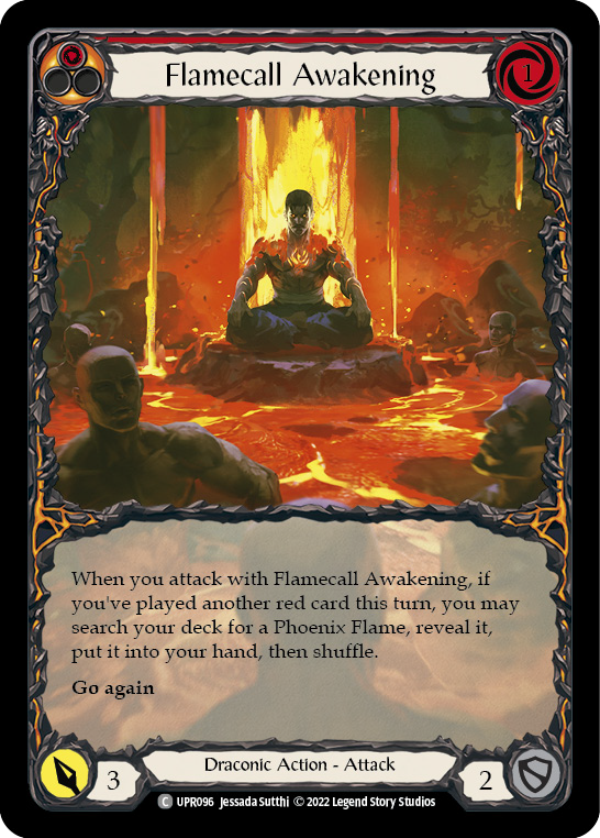 Flamecall Awakening (Extended Art) [UPR096] (Uprising)  Rainbow Foil - PokeCharles PokeStore