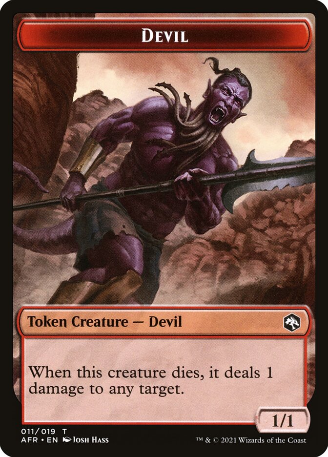 Devil // Zombie Double-Sided Token [Dungeons & Dragons: Adventures in the Forgotten Realms Tokens] - PokeCharles PokeStore