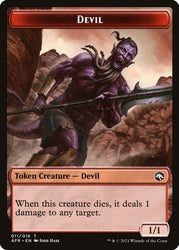 Devil // Zombie Double-Sided Token [Dungeons & Dragons: Adventures in the Forgotten Realms Tokens] - PokeCharles PokeStore