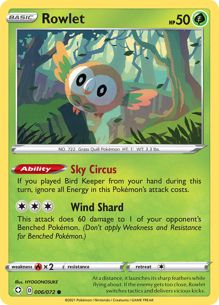 Rowlet (006/072) [Sword & Shield: Shining Fates] - PokeCharles PokeStore