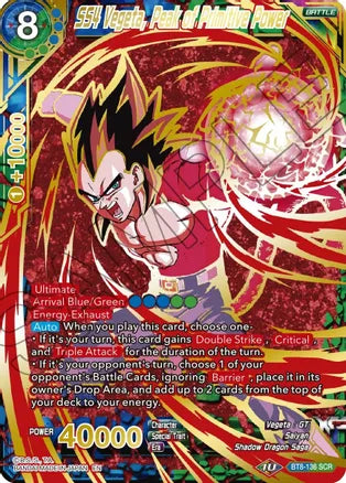SS4 Vegeta, Peak of Primitive Power (Gold Stamped) (BT8-136) [Mythic Booster] - PokeCharles PokeStore