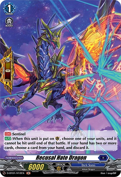 Recusal Hate Dragon (D-BT01/H12EN) [Genesis of the Five Greats] - PokeCharles PokeStore