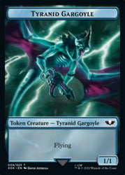 Tyranid (017) // Tyranid Gargoyle Double-Sided Token (Surge Foil) [Warhammer 40,000 Tokens] - PokeCharles PokeStore