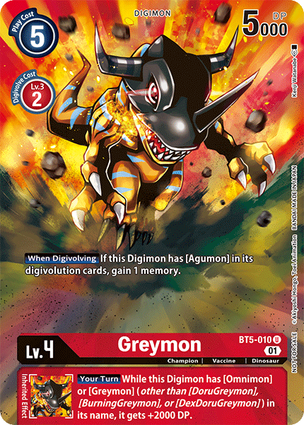 Greymon [BT5-010] (Premier Event) [Battle of Omni Promos] - PokeCharles PokeStore