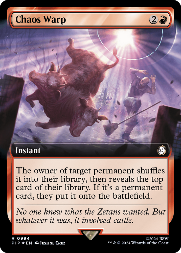 Chaos Warp (Extended Art) (Surge Foil) [Fallout] - PokeCharles PokeStore