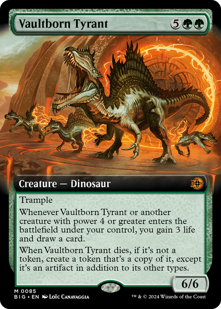 Vaultborn Tyrant (Extended Art) [Outlaws of Thunder Junction: The Big Score] - PokeCharles PokeStore