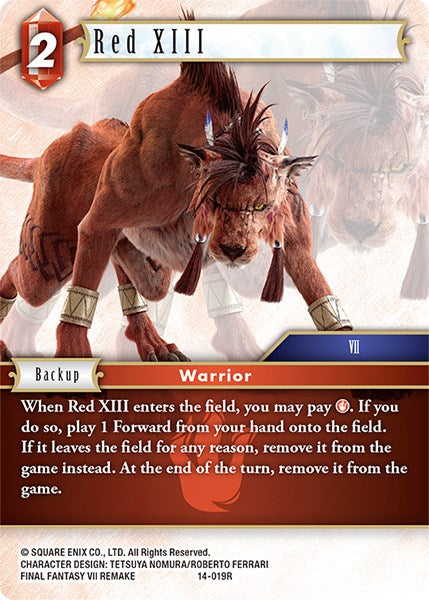 Red XIII [Opus XIV: Crystal Abyss] - PokeCharles PokeStore