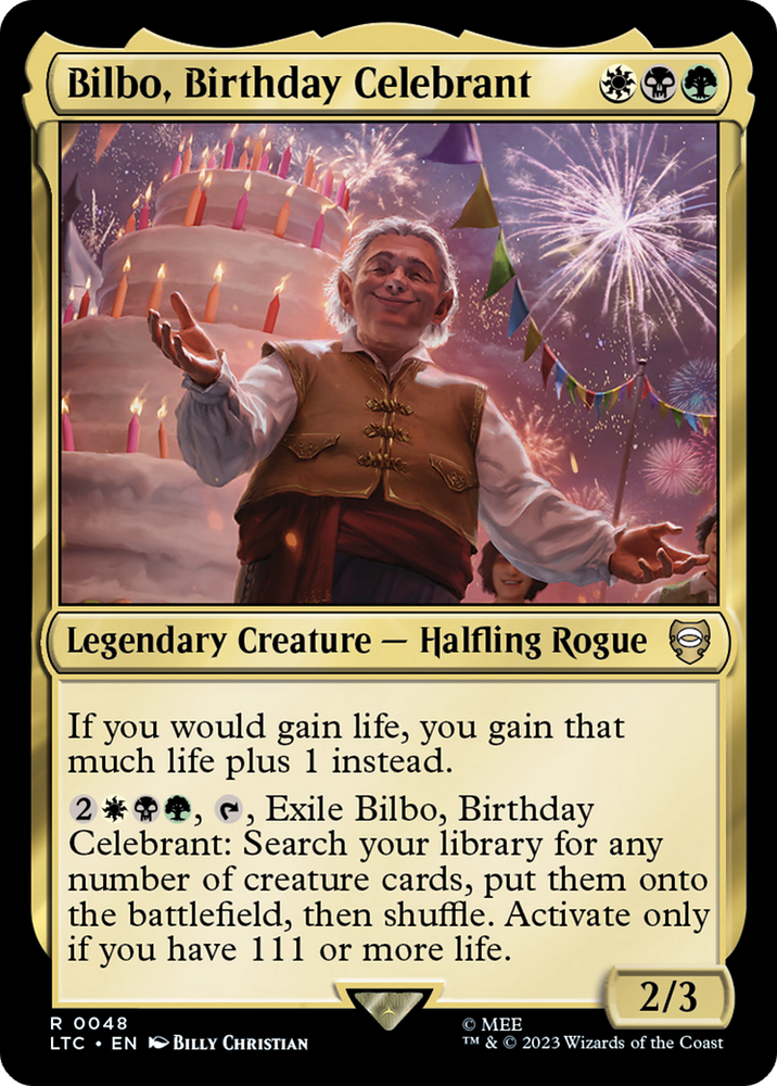 Bilbo, Birthday Celebrant [The Lord of the Rings: Tales of Middle-Earth Commander] - PokeCharles PokeStore