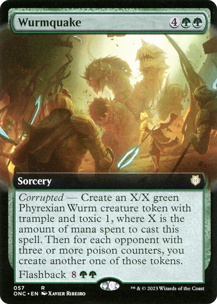 Wurmquake (Extended Art) [Phyrexia: All Will Be One Commander] - PokeCharles PokeStore