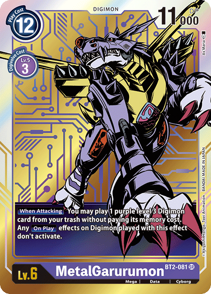 MetalGarurumon [BT2-081] (Alternate Art) [Release Special Booster Ver.1.0] - PokeCharles PokeStore