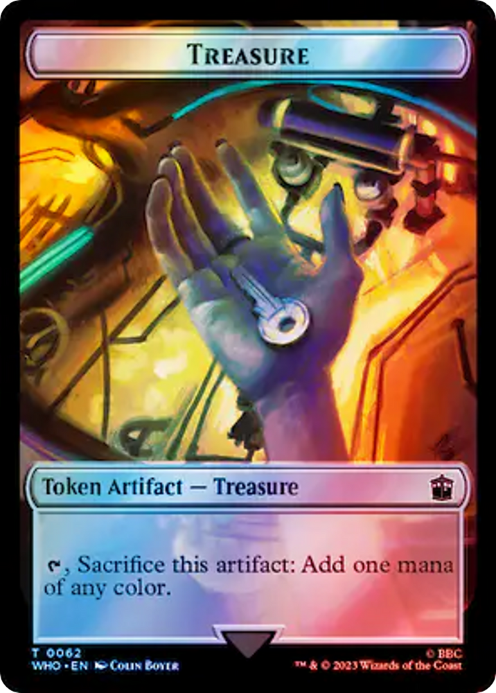 Copy // Treasure (0062) Double-Sided Token (Surge Foil) [Doctor Who Tokens] - PokeCharles PokeStore